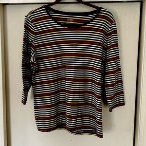LlLBean 3/4 sleeves XL Top